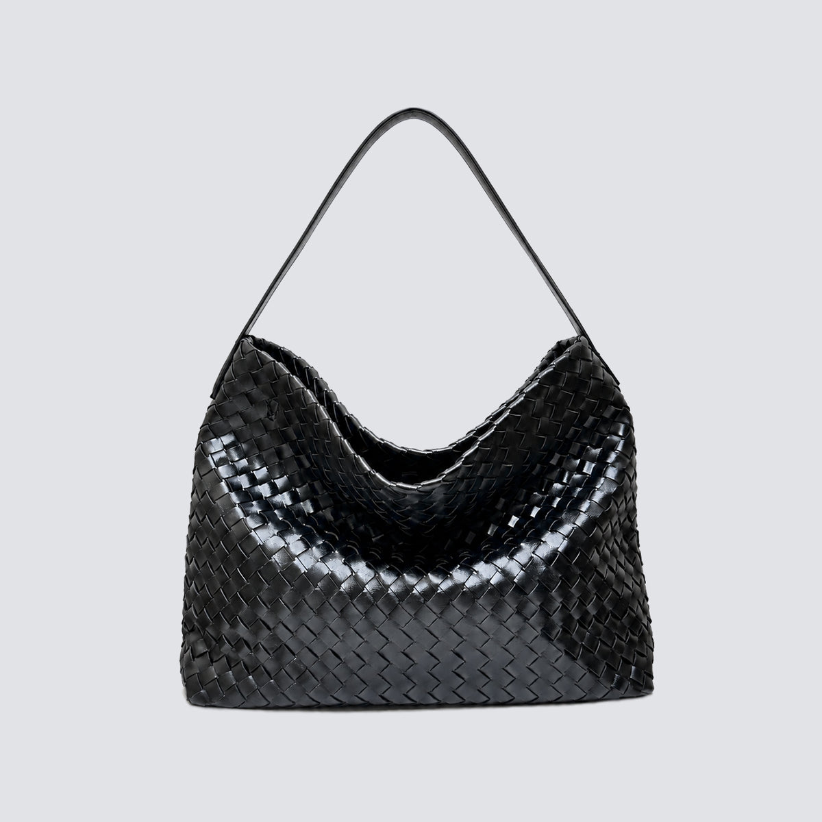 The Onyx Woven Slouchy Tote