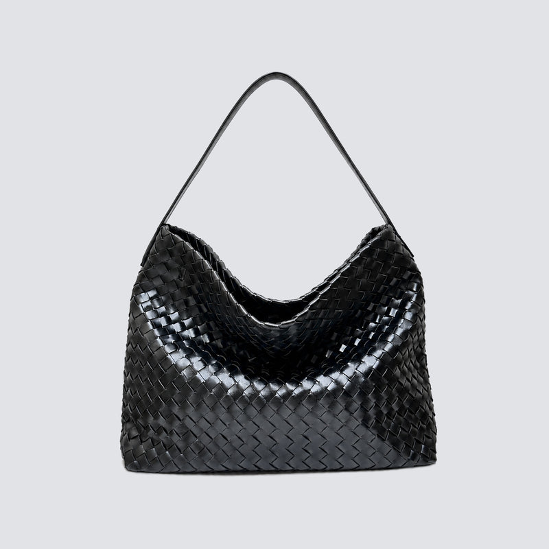 The Onyx Woven Slouchy Tote