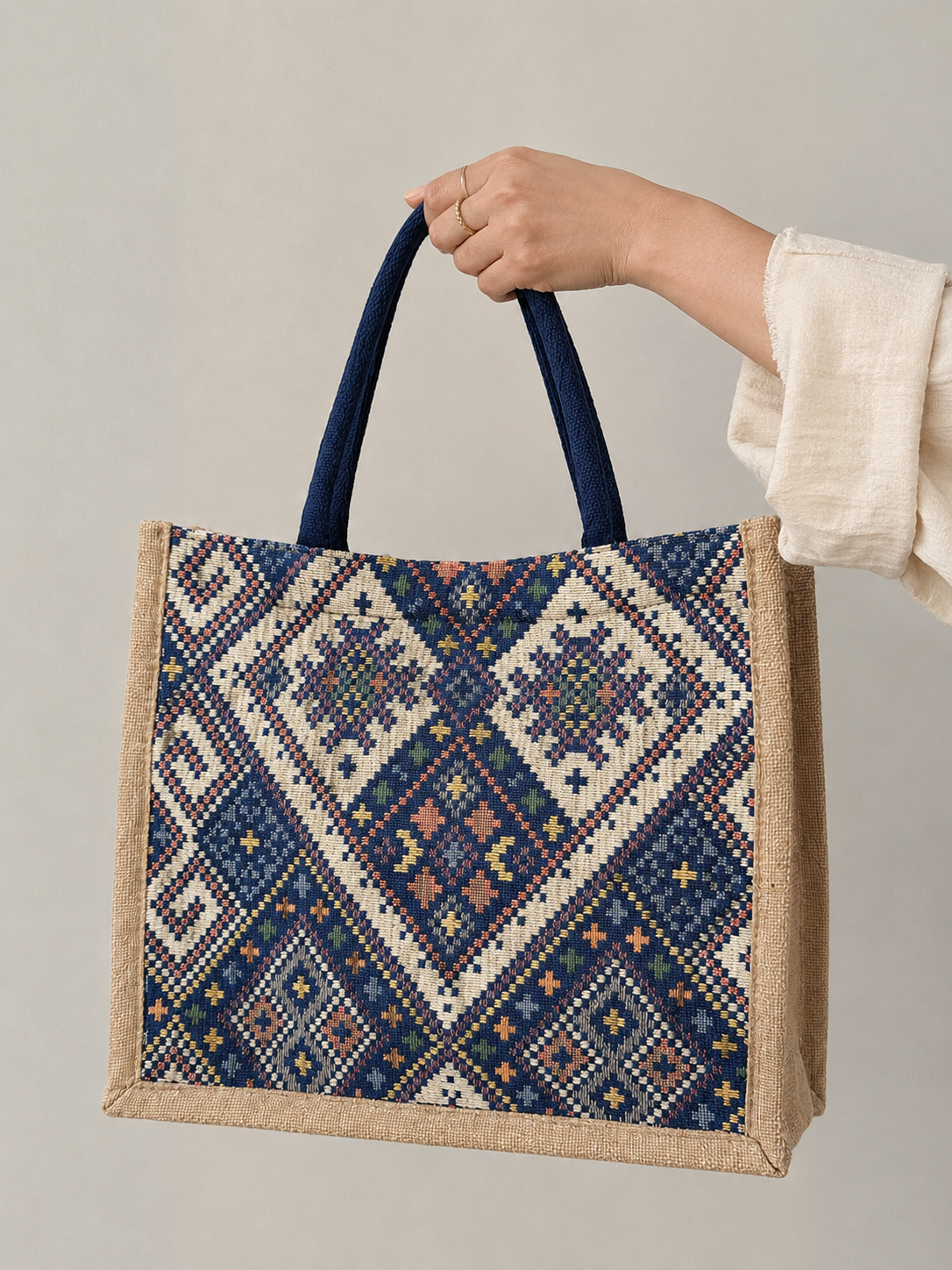 The Nomad Geometric Canvas Tote