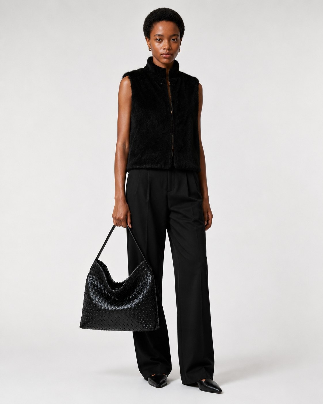 The Onyx Woven Slouchy Tote