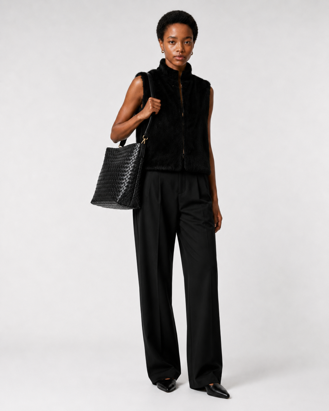The Onyx Woven Slouchy Tote